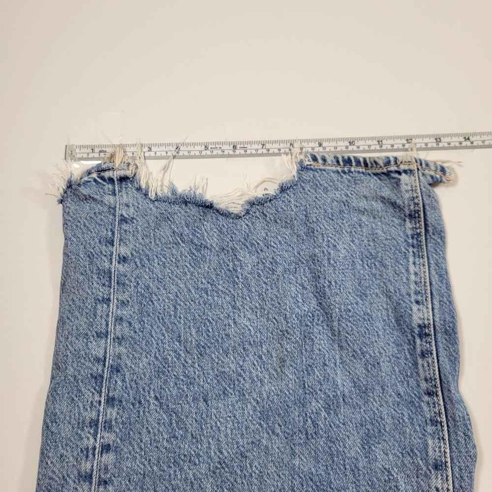 American Eagle Women's Jeans Super High Rise Baggy Wide Leg Size 16 Long Blue - Picture 6 of 11